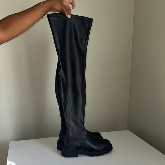 Missguided Black Over the Knee Boots - Picture 1 of 4